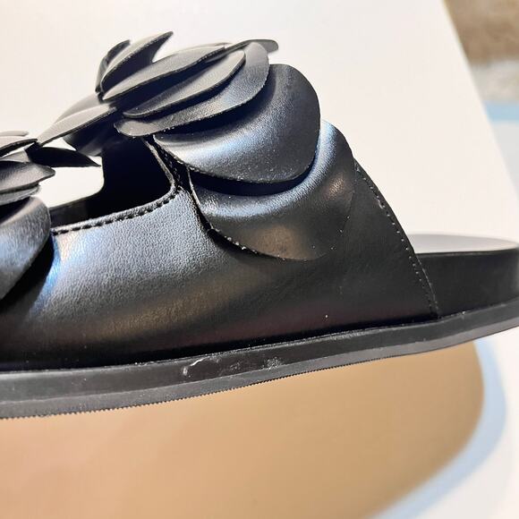 Isaac Mizrahi Floral Flat Slide Sandals - Picture 9 of 10